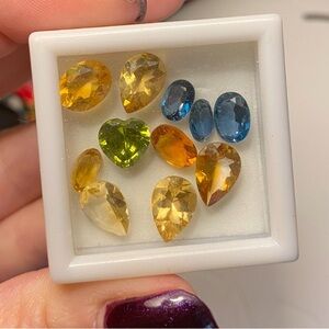 Loose Gemstone Lot Citrine Iolite Peridot 💛💙💚